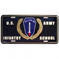 LICENSE PLATE - ARMY , INFANTRY SCHOOL LICENSE PLATE - ARMY , INFANTRY SCHOOL